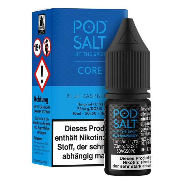 Pod Salt Core Blue Raspberry 10ml 11mg STEUERWARE