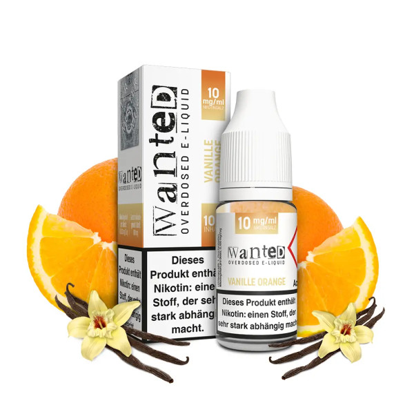 Wanted Vanille Orange 10mg Overdosed 10ml Nikotinsalzliquid STEUERWARE