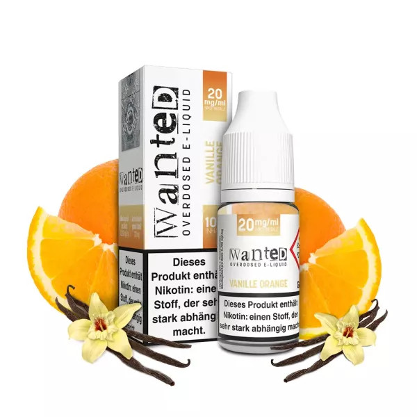 Wanted Vanille Orange 20mg Overdosed 10ml Nikotinsalzliquid STEUERWARE