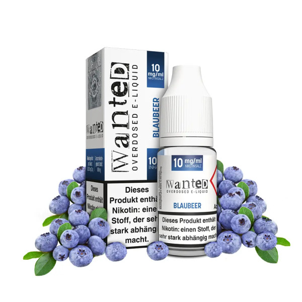 Wanted Blaubeer 10mg Overdosed 10ml Nikotinsalzliquid STEUERWARE