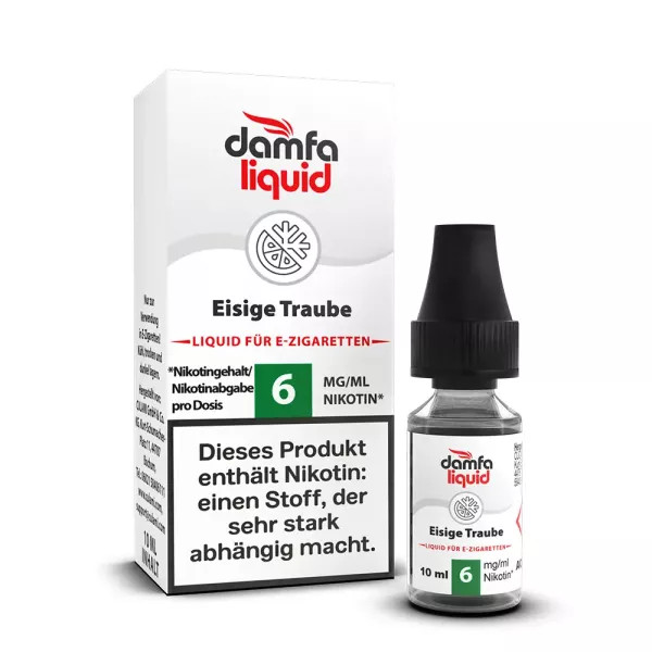 damfaliquid Eisige Traube 6mg 10ml STEUERWARE