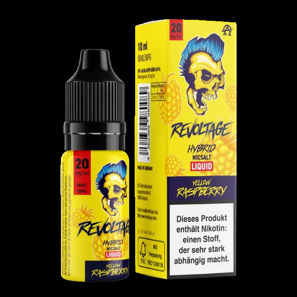 Revoltage Yellow Raspberry 10ml Hybrid Nic Salt Liquid 20mg STEUERWARE