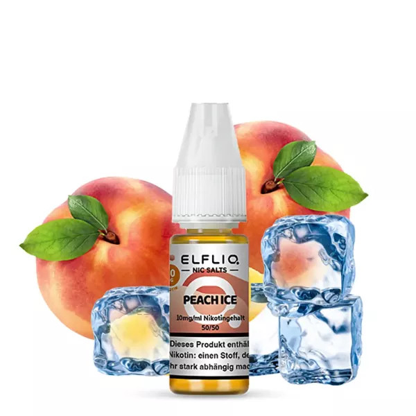 Elfliq by Elfbar Nikotinsalz - Peach Ice - Liquid 10mg 10ml - STEUERWARE