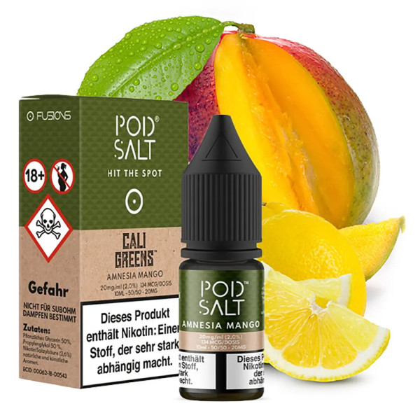 Pod Salt Fusion Amnesia Mango 10ml 20mg STEUERWARE