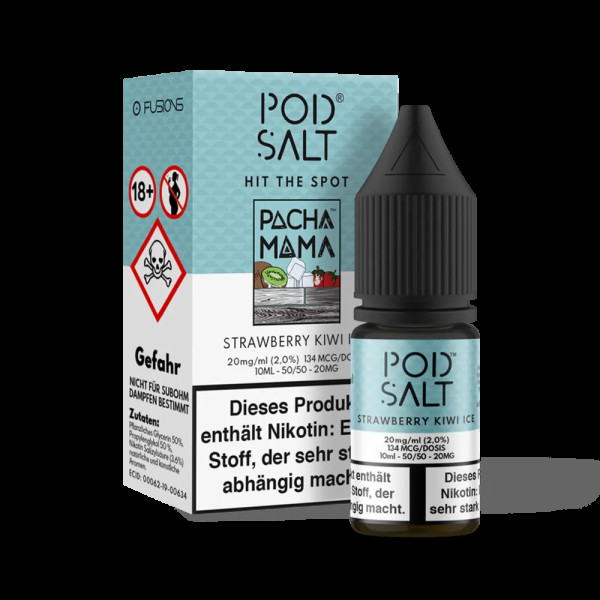 Pod Salt Fusion Strawberry Kiwi Ice 10ml 20mg STEUERWARE
